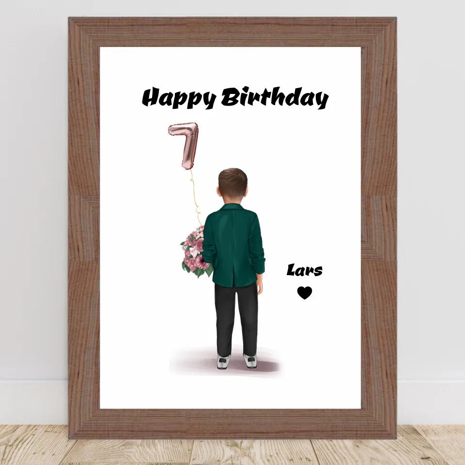 Junge 5 6 7 8 9 Jahre Geburtstag Geschenk Bild personalisiert - Cantty