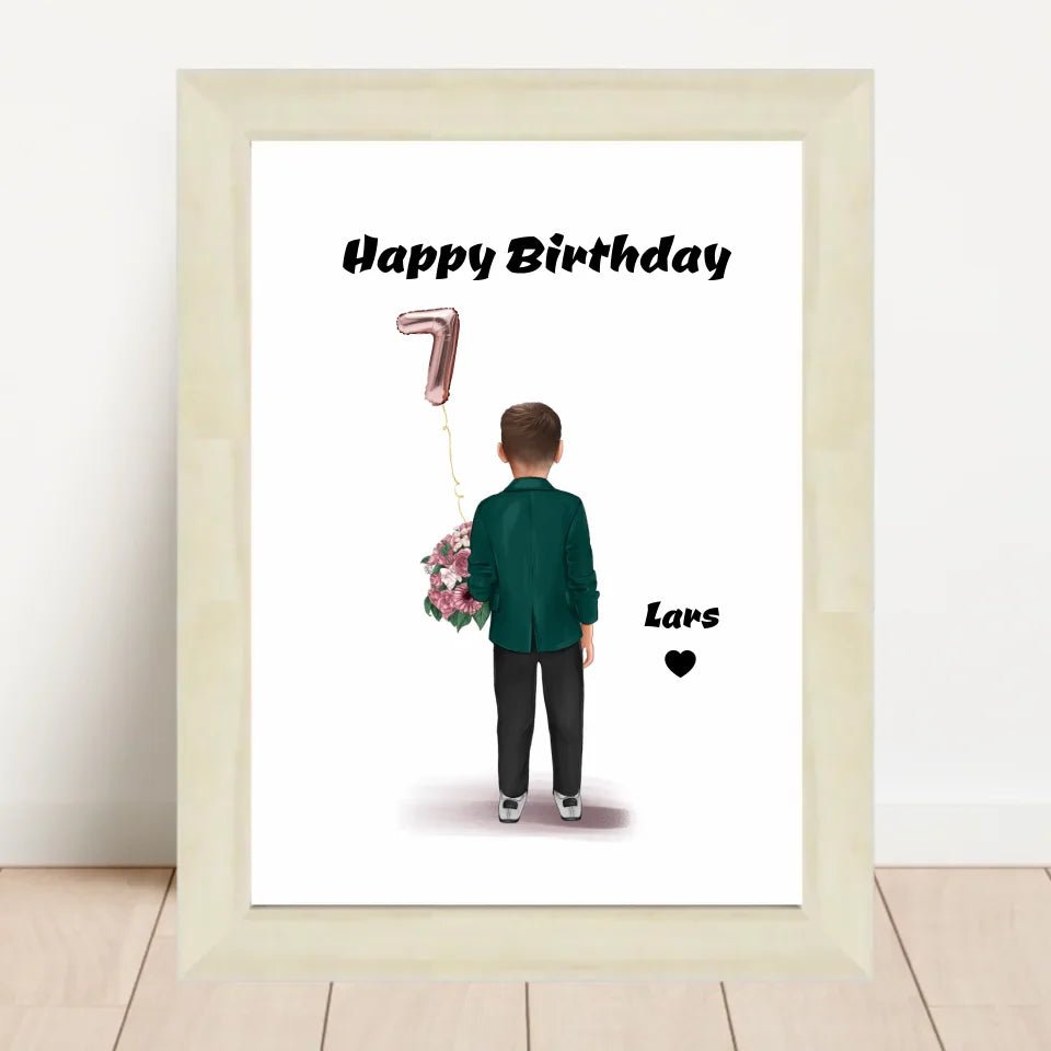 Junge 5 6 7 8 9 Jahre Geburtstag Geschenk Bild personalisiert - Cantty