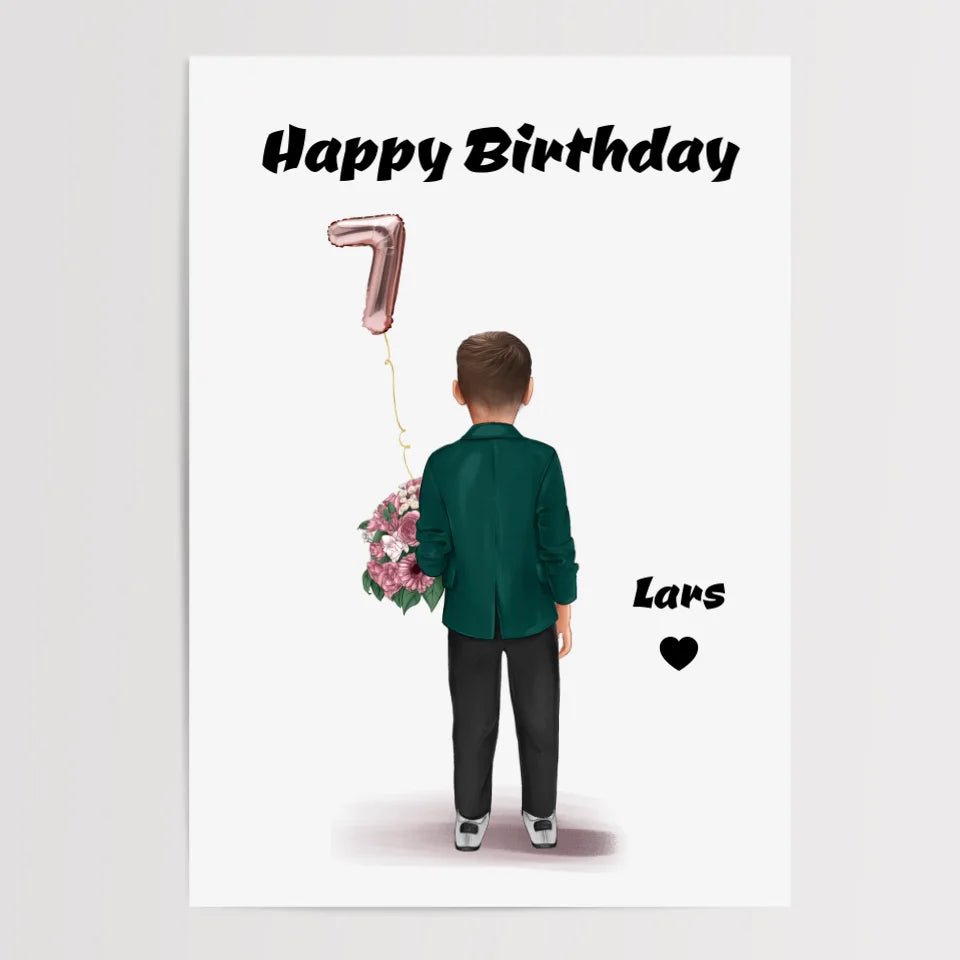 Junge 5 6 7 8 9 Jahre Geburtstag Geschenk Bild personalisiert - Cantty