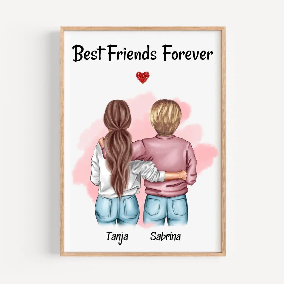 Beste Freundin Geschenk Bild - Cantty