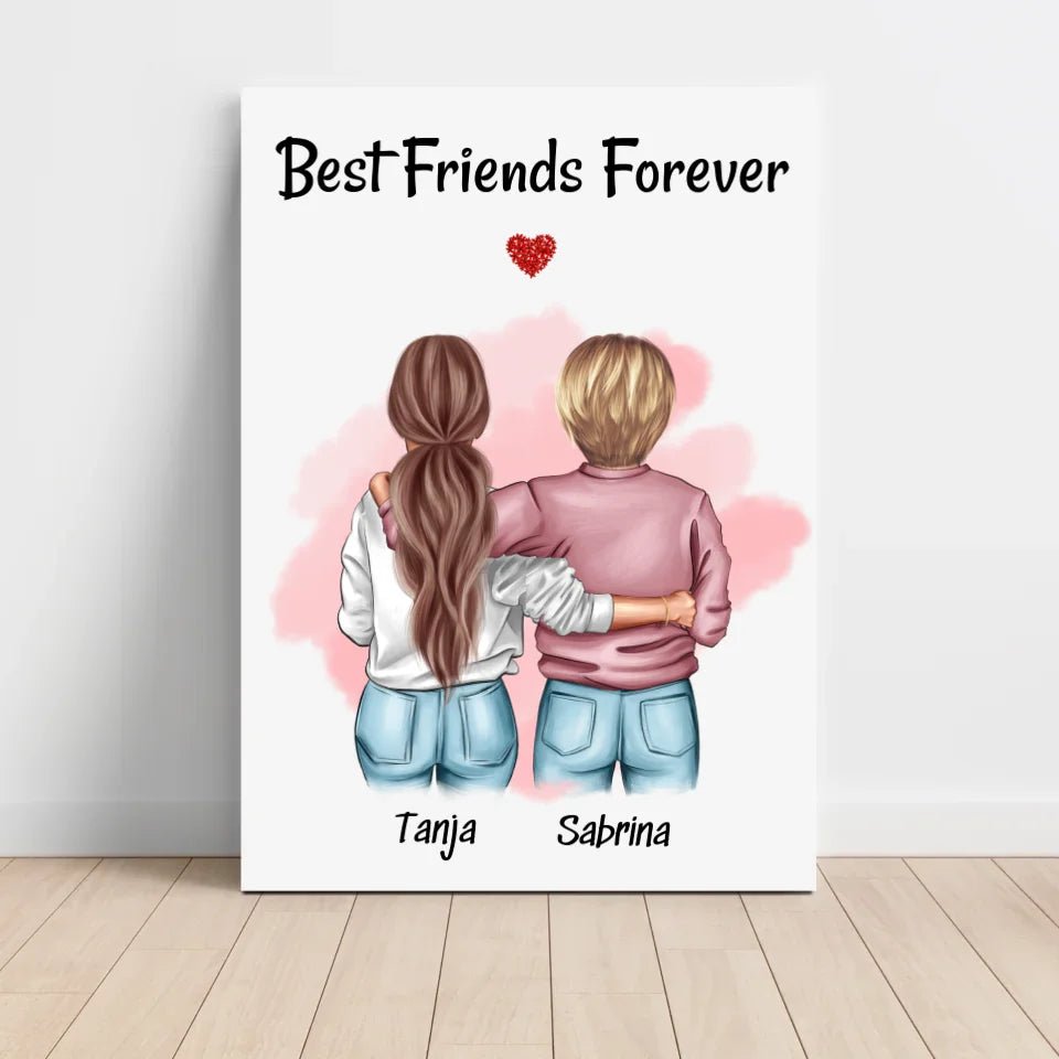 Beste Freundin Geschenk Bild - Cantty