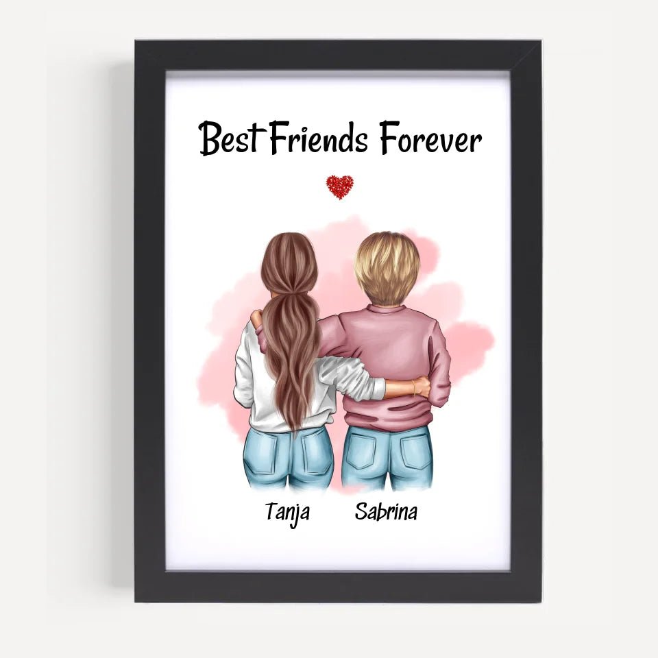 Beste Freundin Geschenk Bild - Cantty