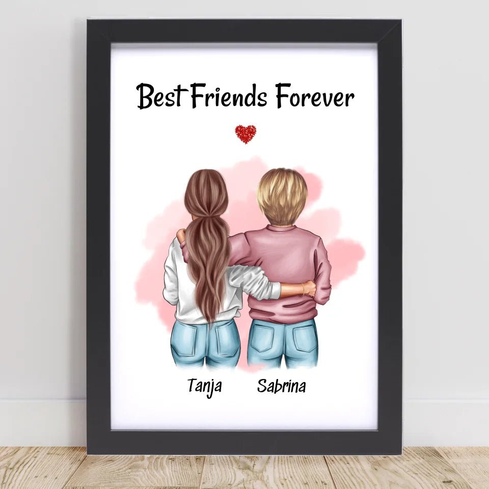 Beste Freundin Geschenk Bild - Cantty