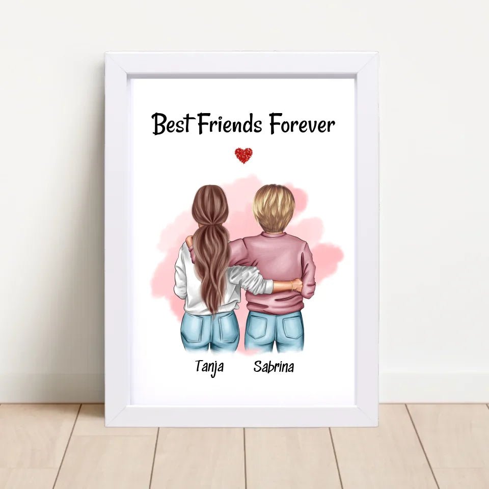 Beste Freundin Geschenk Bild - Cantty