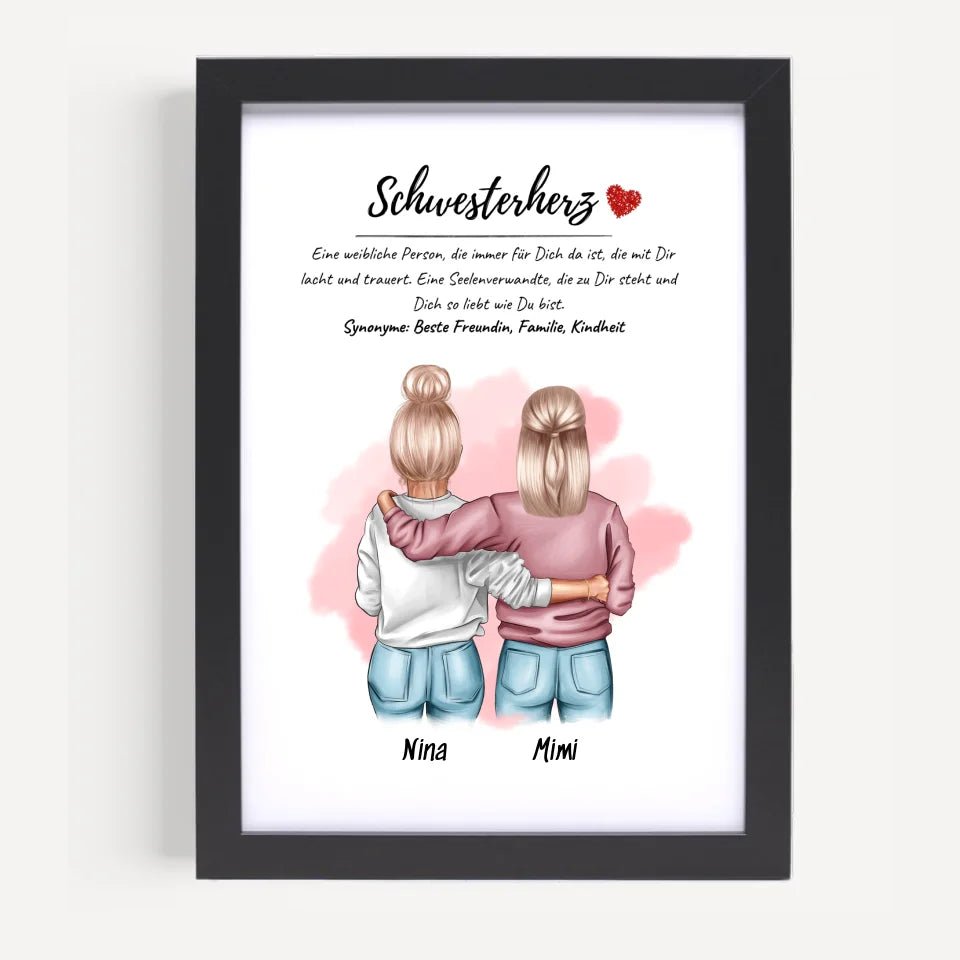 Schwester Definition Bild Geschenk für Schwesterherz - Cantty