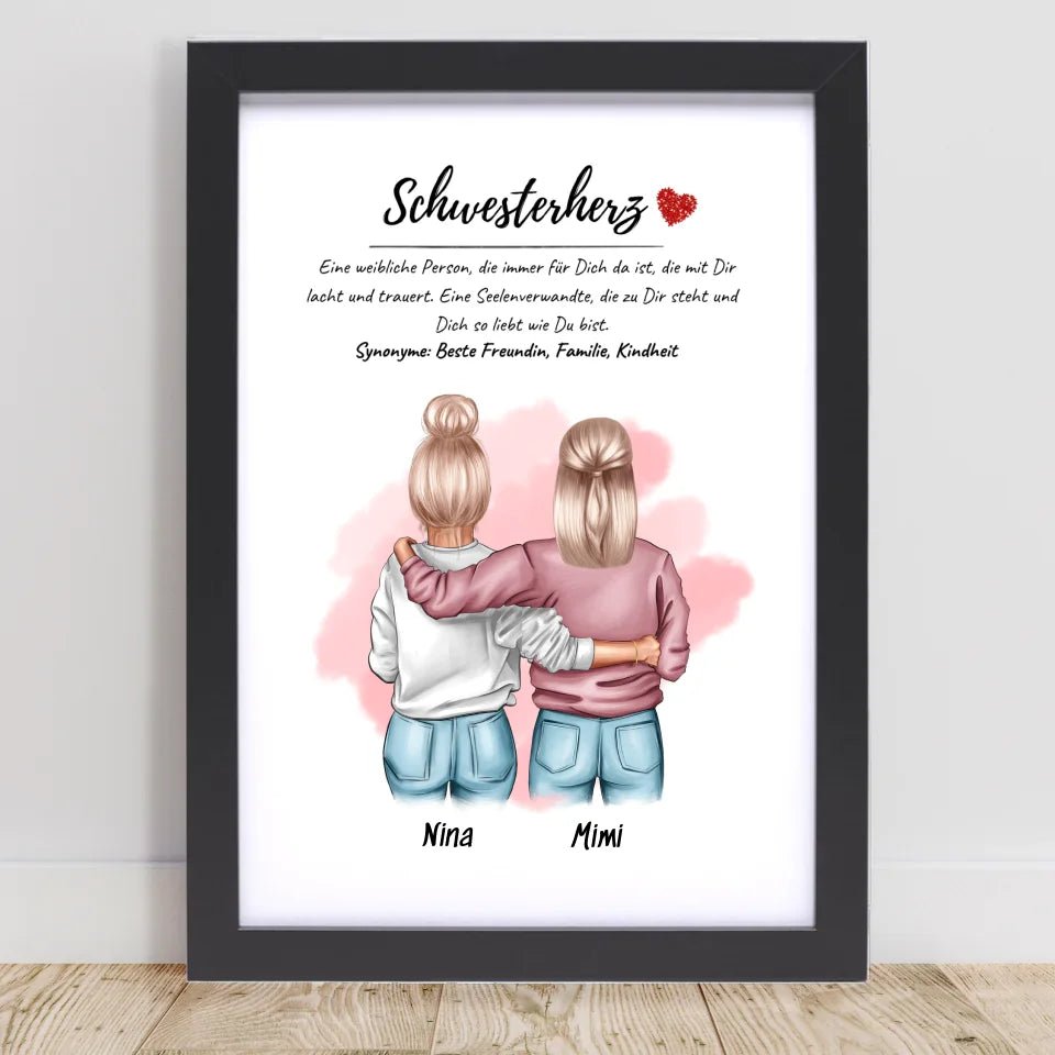 Schwester Definition Bild Geschenk für Schwesterherz - Cantty