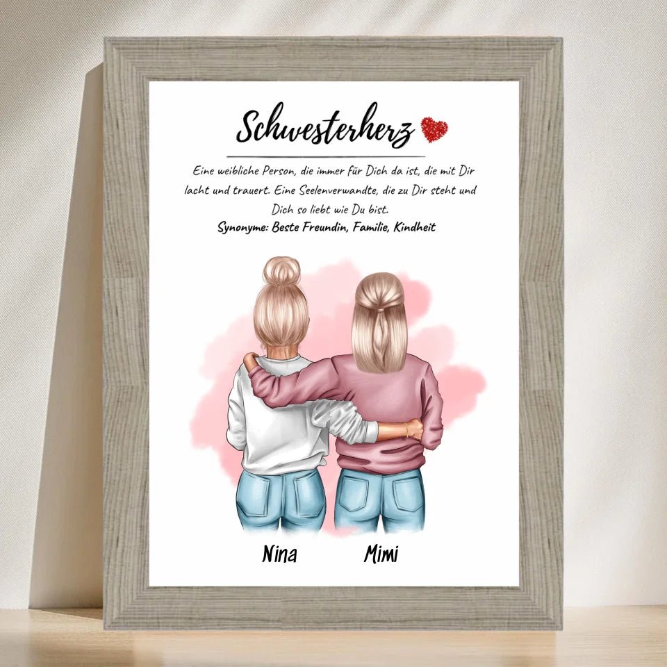 Schwester Definition Bild Geschenk für Schwesterherz - Cantty