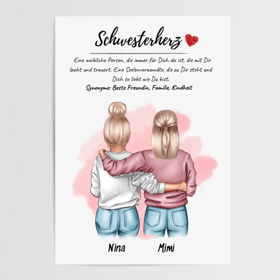 Schwester Definition Bild Geschenk für Schwesterherz - Cantty