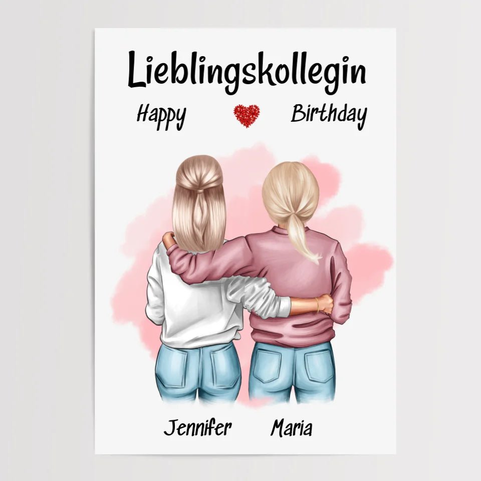 Lieblingskollegin Bild Geschenk Geburtstag Abschied Neuer Job - Cantty