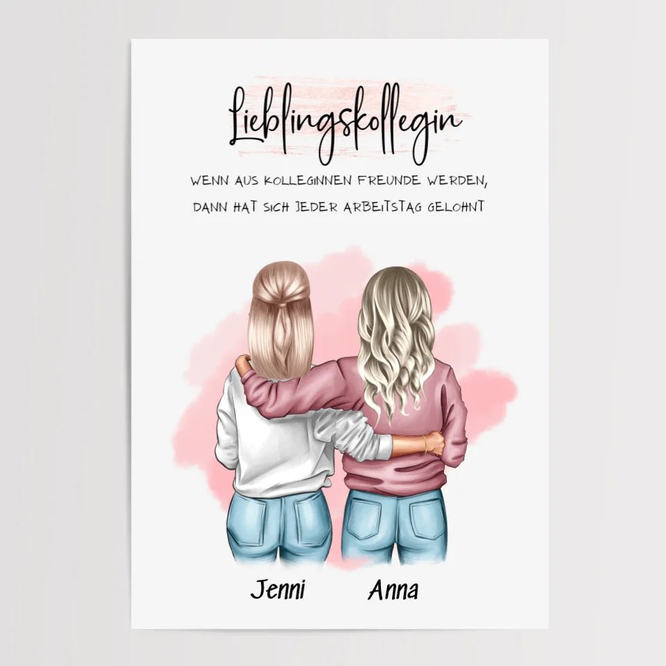 Lieblingskollegin Definition Bild Geschenk mit Spruch - Cantty