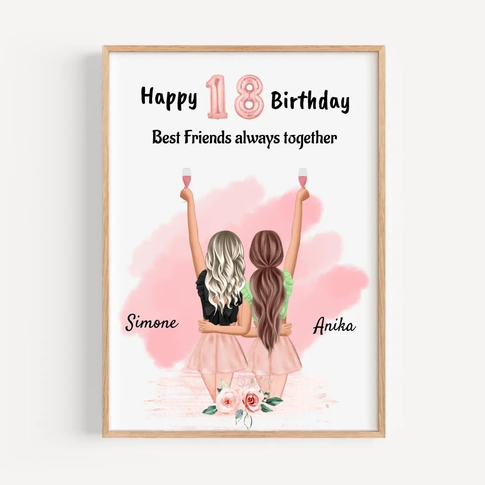 Beste Freundin Geschenk 18 Geburtstag - Cantty