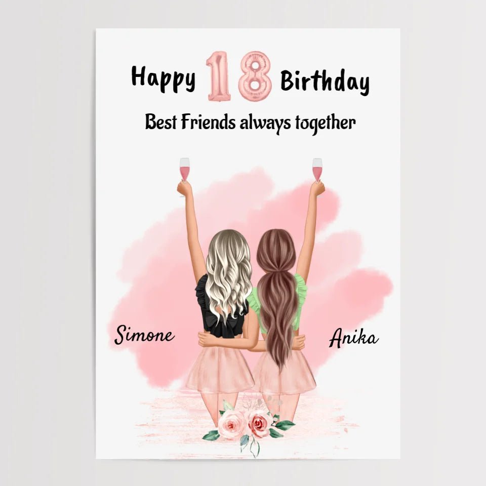 Beste Freundin Geschenk 18 Geburtstag - Cantty