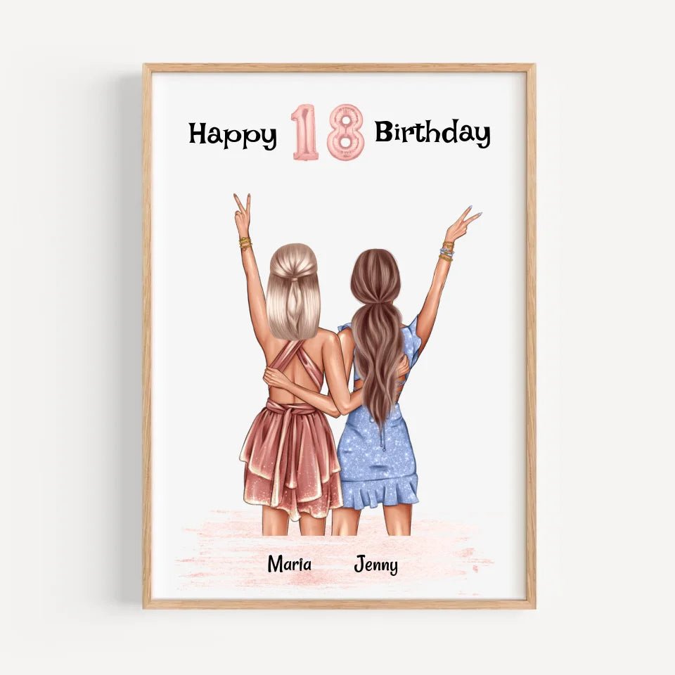 Geschenk 18 Geburtstag Schwester - Cantty