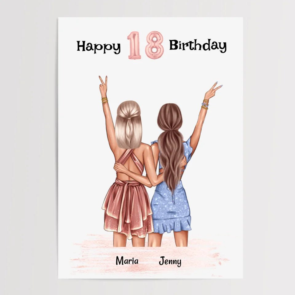 Geschenk 18 Geburtstag Schwester - Cantty