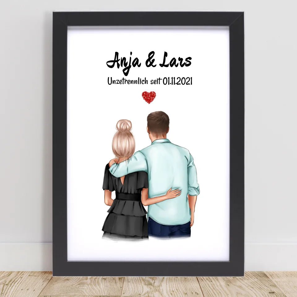 Jahrestag Geschenk für Freundin Bild personalisiert - Cantty