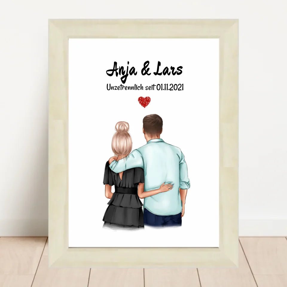 Jahrestag Geschenk für Freundin Bild personalisiert - Cantty