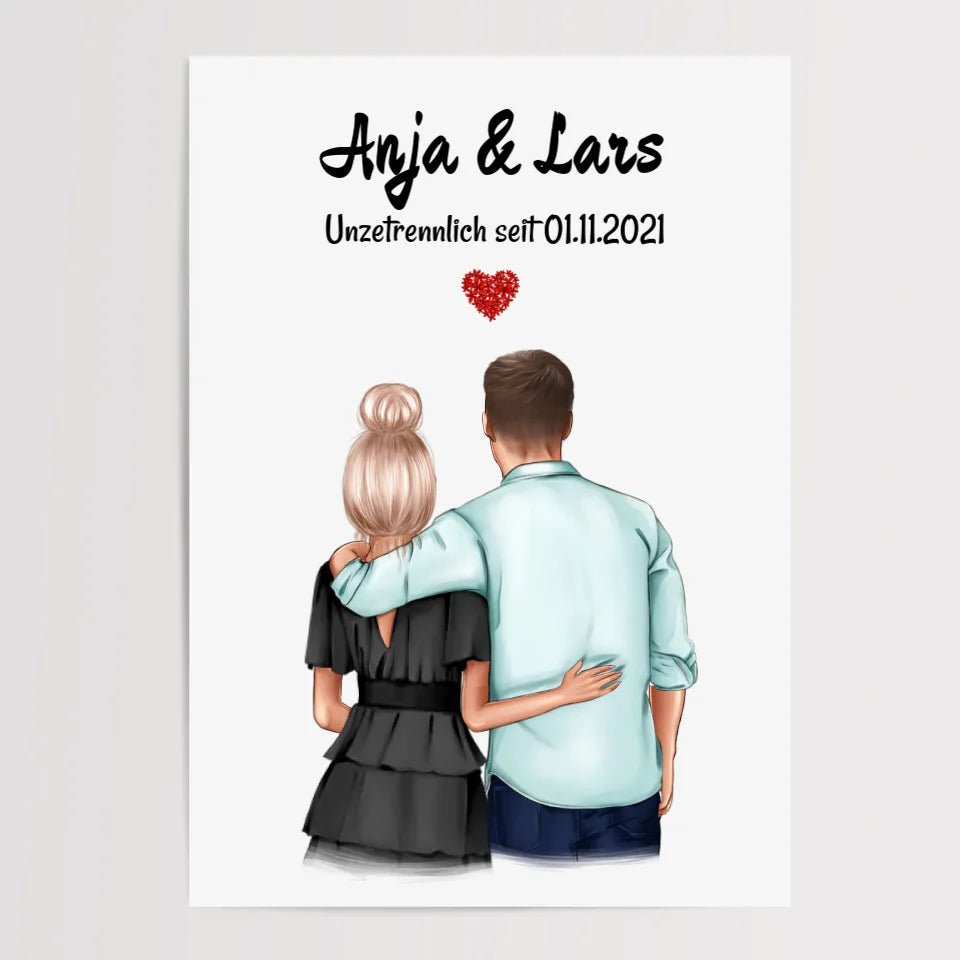 Jahrestag Geschenk für Freundin Bild personalisiert - Cantty