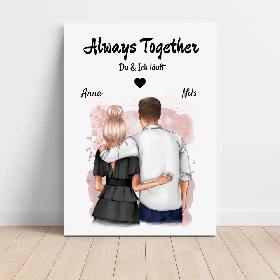 Jahrestag Geschenk Bild für Ihn & Sie, Paar Poster personalisiert - Cantty