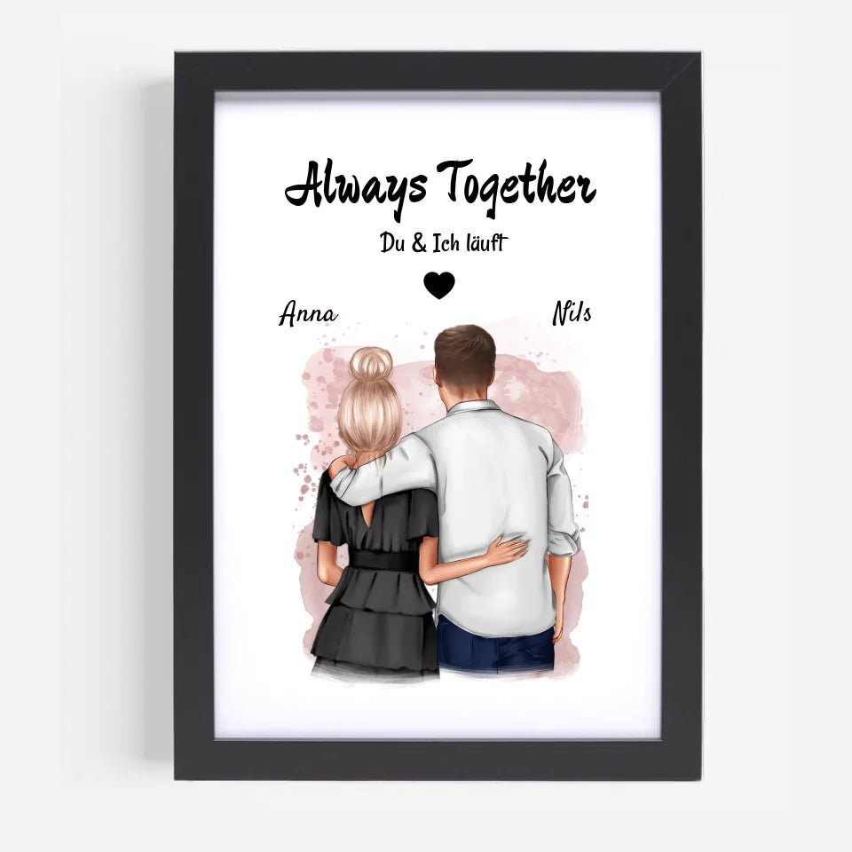 Jahrestag Geschenk Bild für Ihn & Sie, Paar Poster personalisiert - Cantty