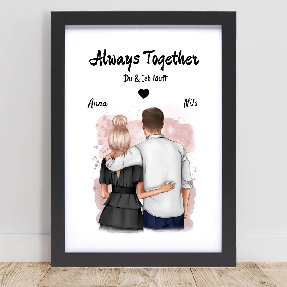 Jahrestag Geschenk Bild für Ihn & Sie, Paar Poster personalisiert - Cantty