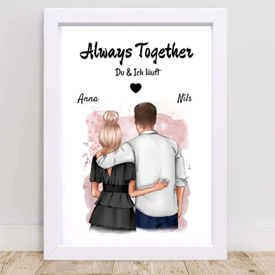 Jahrestag Geschenk Bild für Ihn & Sie, Paar Poster personalisiert - Cantty