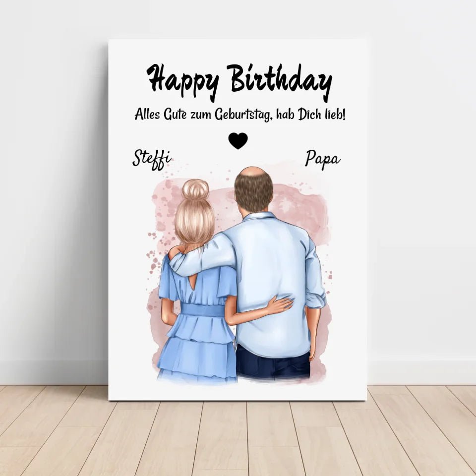 Vater Tochter Geschenk Poster personalisiert erstellen - Cantty