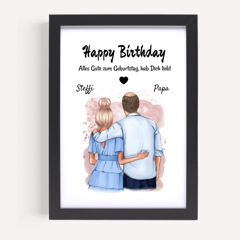 Vater Tochter Geschenk Poster personalisiert erstellen - Cantty