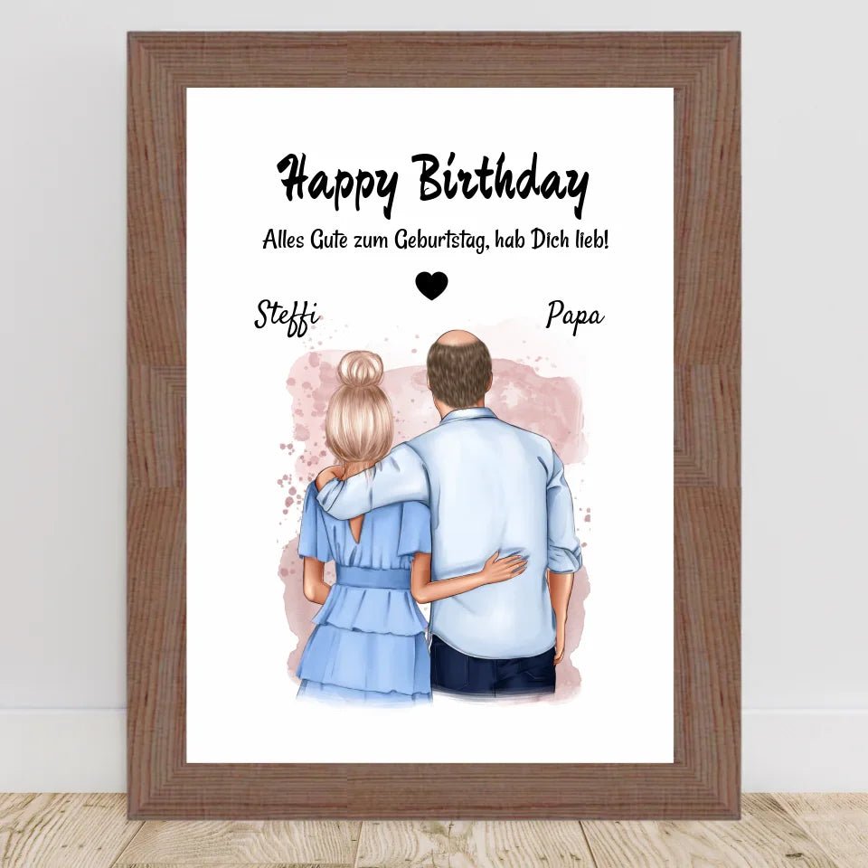 Vater Tochter Geschenk Poster personalisiert erstellen - Cantty