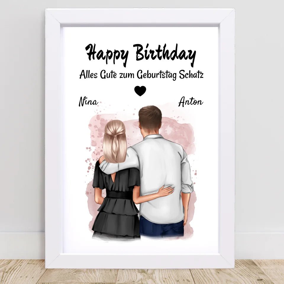 Freundin Geburtstag Geschenk Bild mit Freund - Cantty