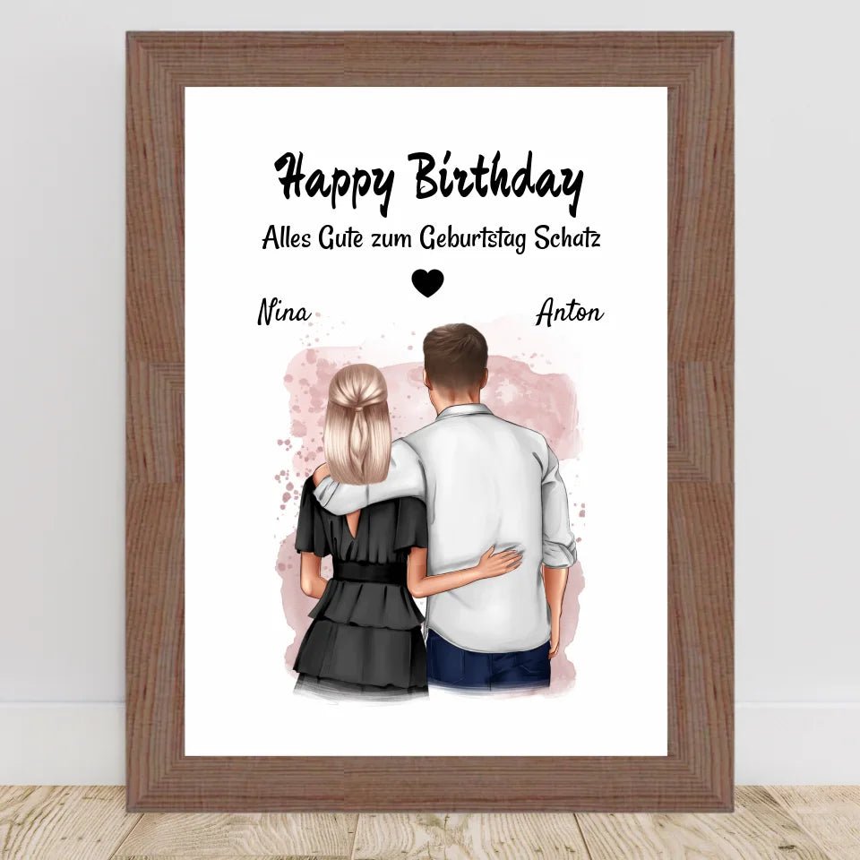 Freundin Geburtstag Geschenk Bild mit Freund - Cantty