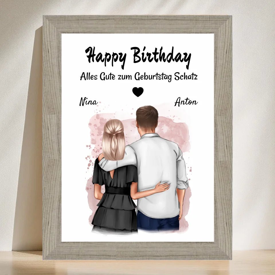Freundin Geburtstag Geschenk Bild mit Freund - Cantty