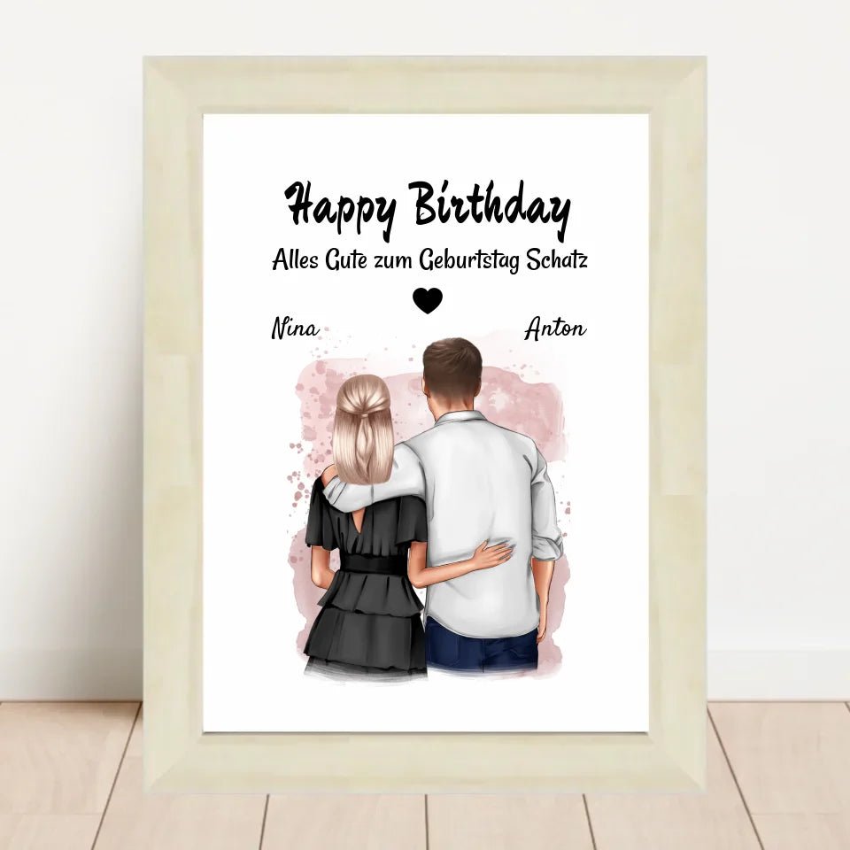 Freundin Geburtstag Geschenk Bild mit Freund - Cantty