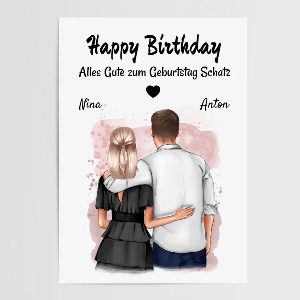 Freundin Geburtstag Geschenk Bild mit Freund - Cantty