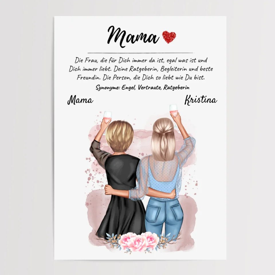 Poster Mama Definition Geschenk von Tochter - Cantty