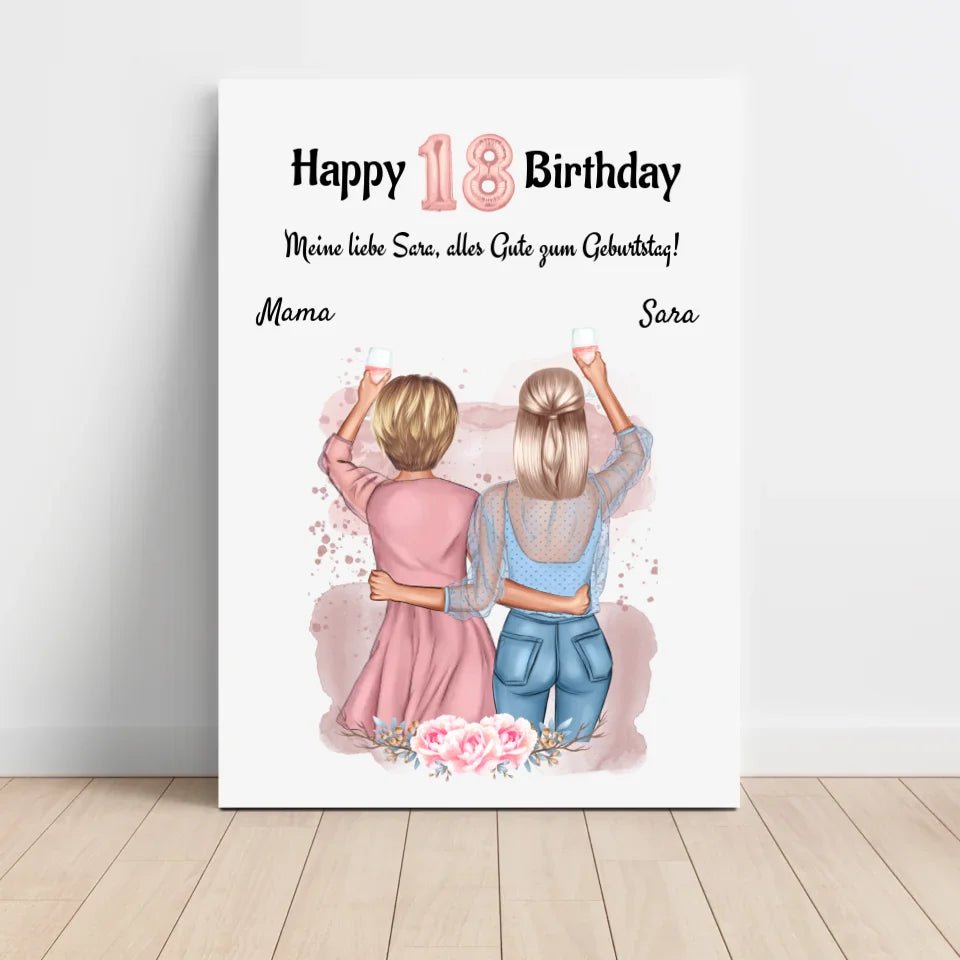 Tochter 18 Geburtstag Geschenk Poster personalisiert - Cantty