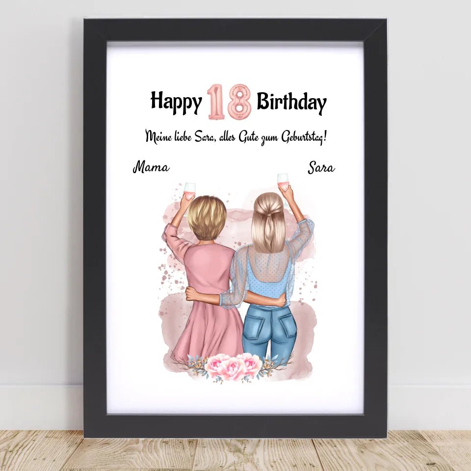 Tochter 18 Geburtstag Geschenk Poster personalisiert - Cantty