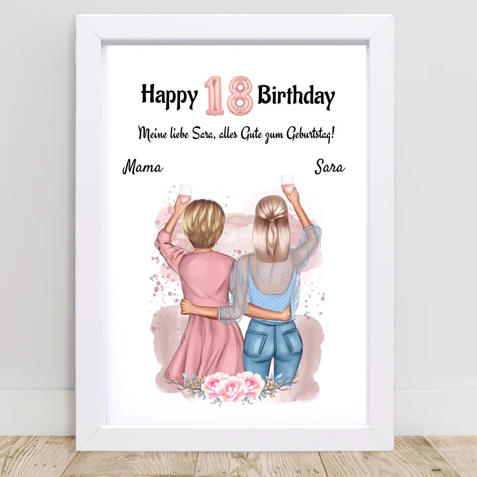 Tochter 18 Geburtstag Geschenk Poster personalisiert - Cantty