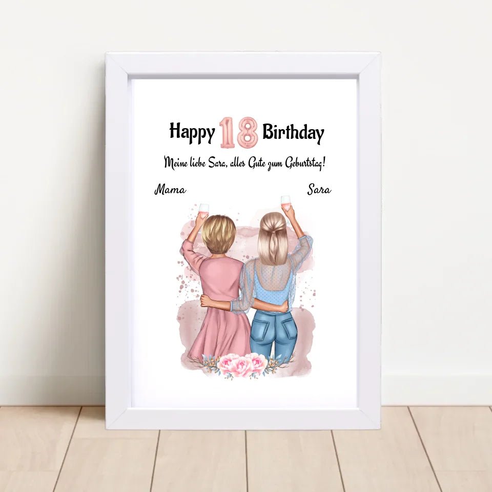 Tochter 18 Geburtstag Geschenk Poster personalisiert - Cantty