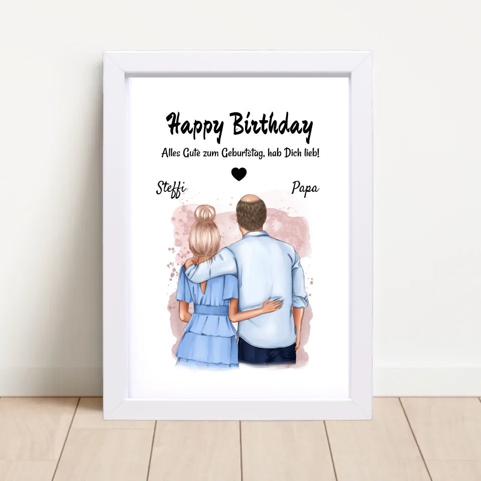 Geschenk Vater für Tochter Geburtstag Bild personalisiert - Cantty