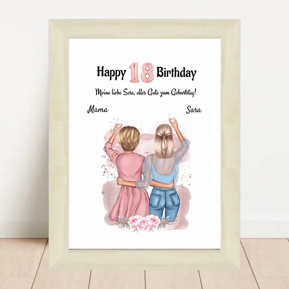 Tochter 18 Geburtstag Geschenk Poster personalisiert - Cantty