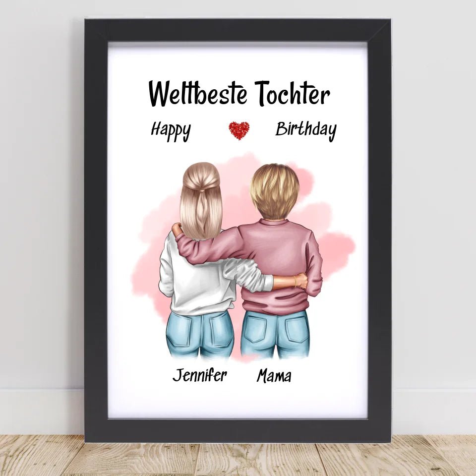 Geschenk Mutter an Tochter Bild personalisiert - Cantty