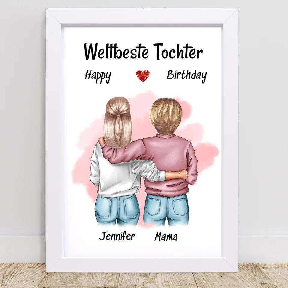Geschenk Mutter an Tochter Bild personalisiert - Cantty