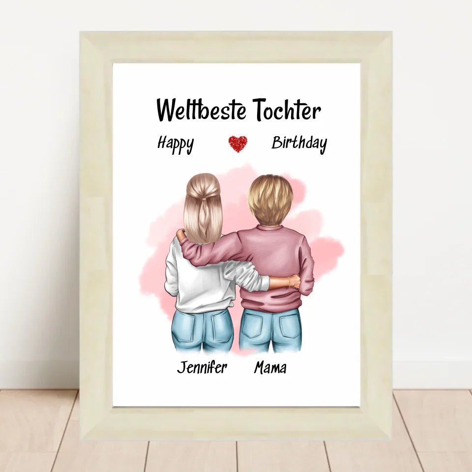 Geschenk Mutter an Tochter Bild personalisiert - Cantty