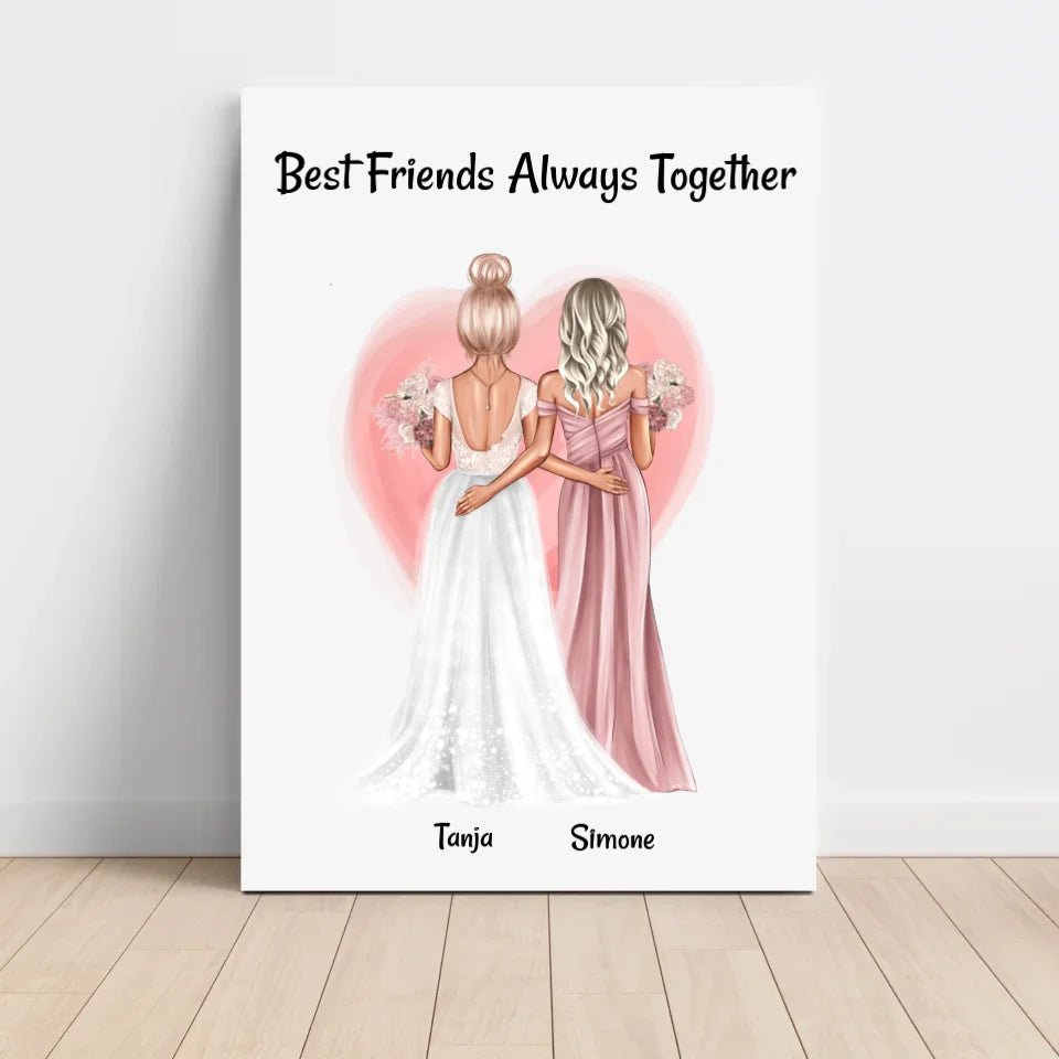 Trauzeugin Geschenk an Braut Bild personalisiert - Cantty