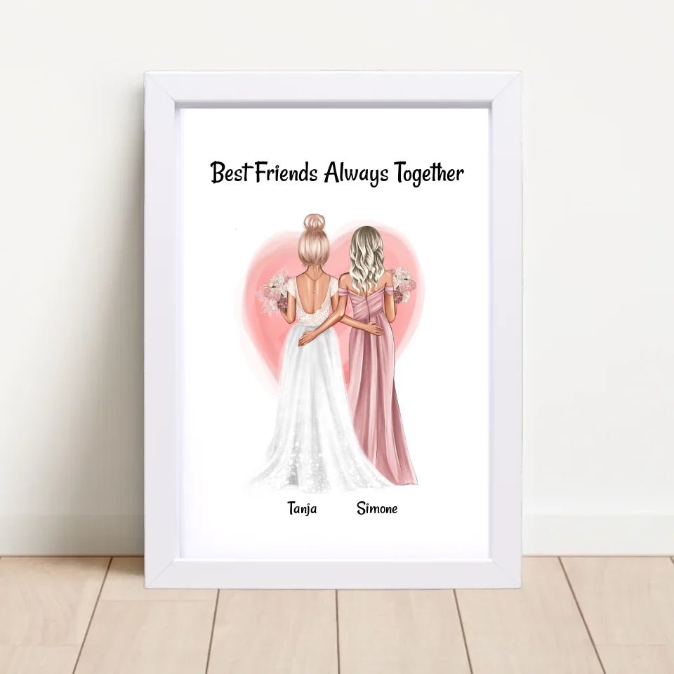 Trauzeugin Geschenk an Braut Bild personalisiert - Cantty