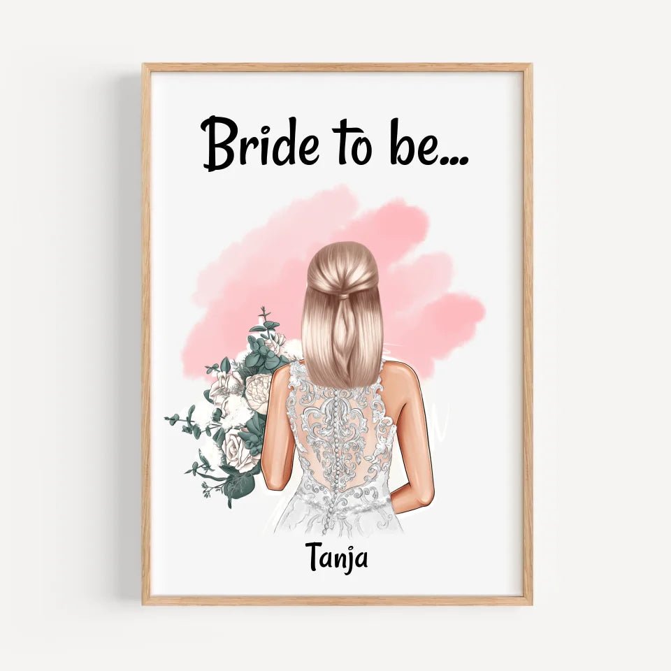 Bride to be Geschenk Braut Poster - Cantty