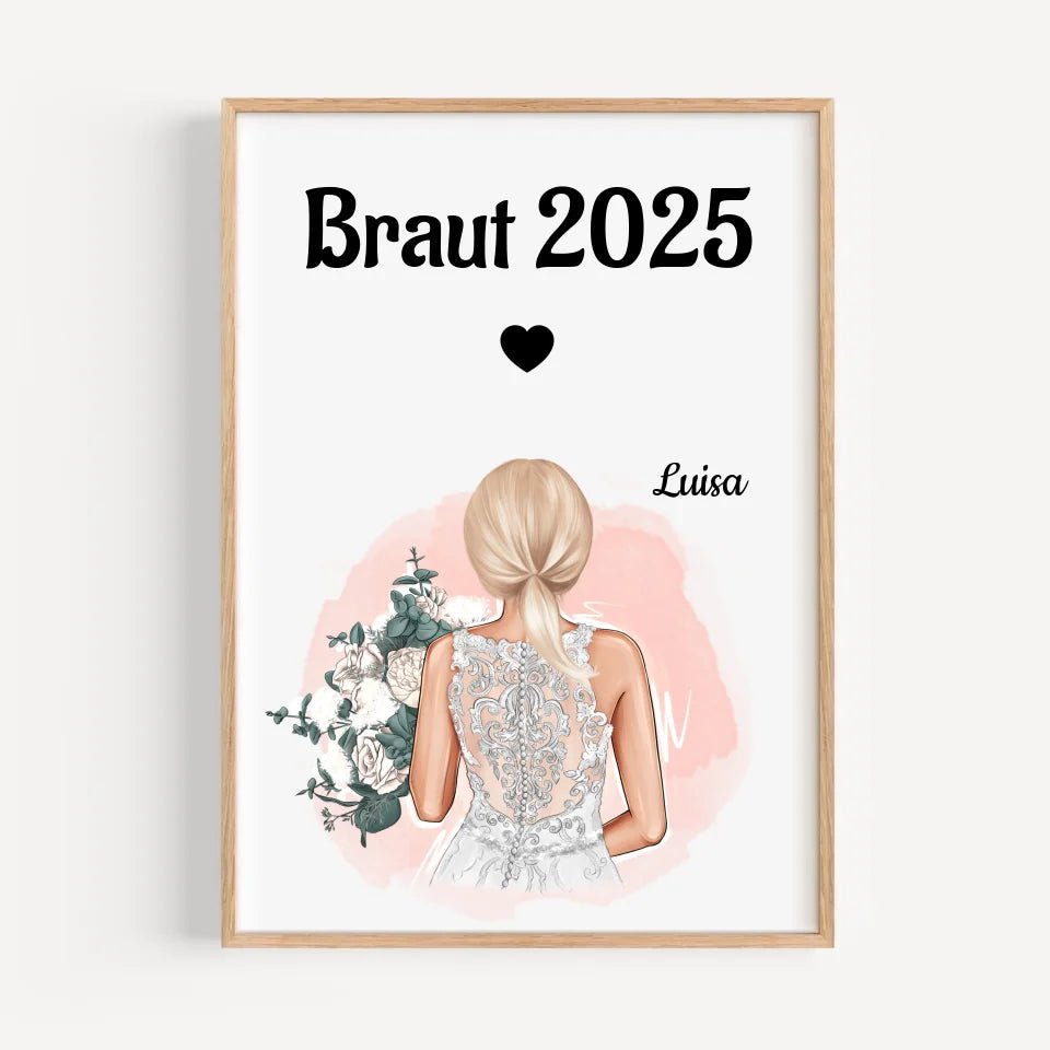 Braut Poster Geschenkidee personalisiert - Cantty