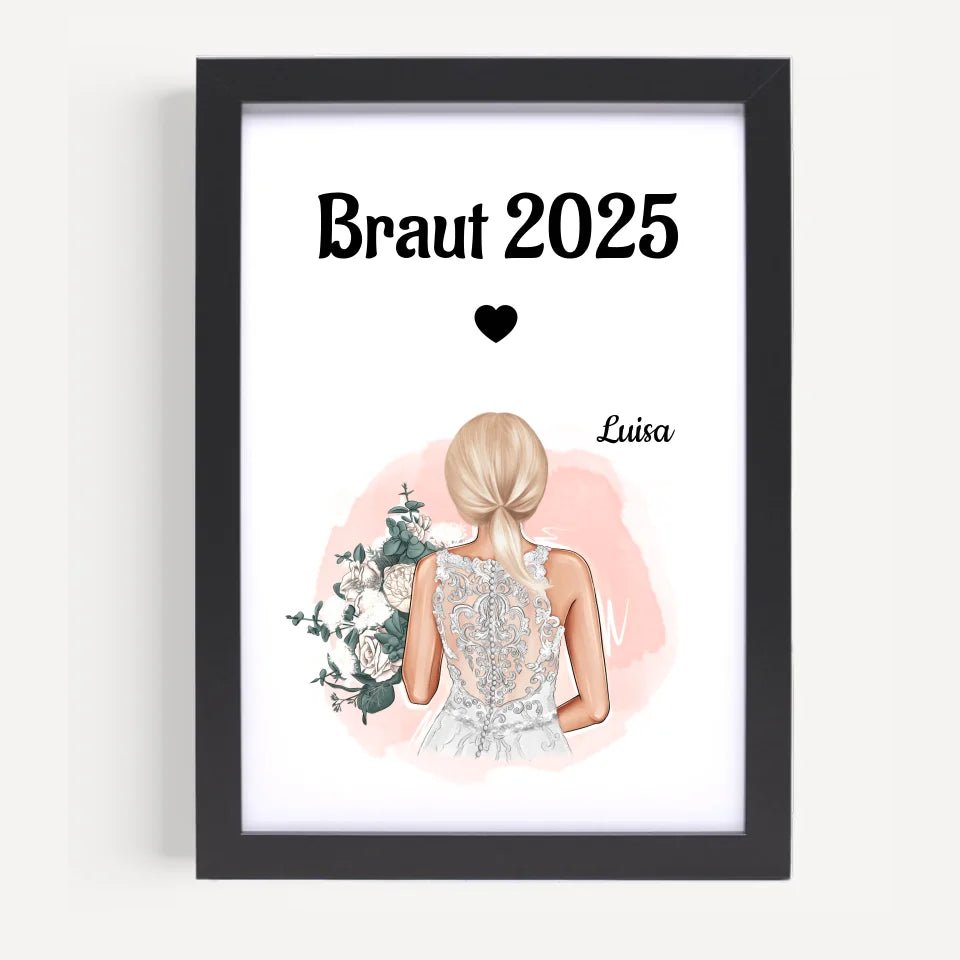 Braut Poster Geschenkidee personalisiert - Cantty