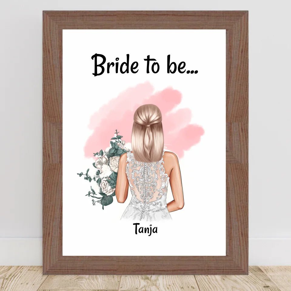 Bride to be Geschenk Braut Poster - Cantty