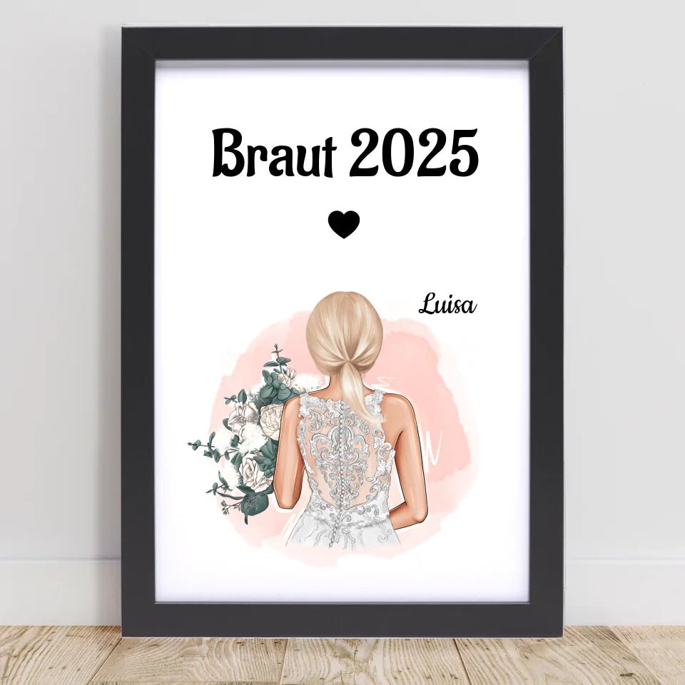 Braut Poster Geschenkidee personalisiert - Cantty